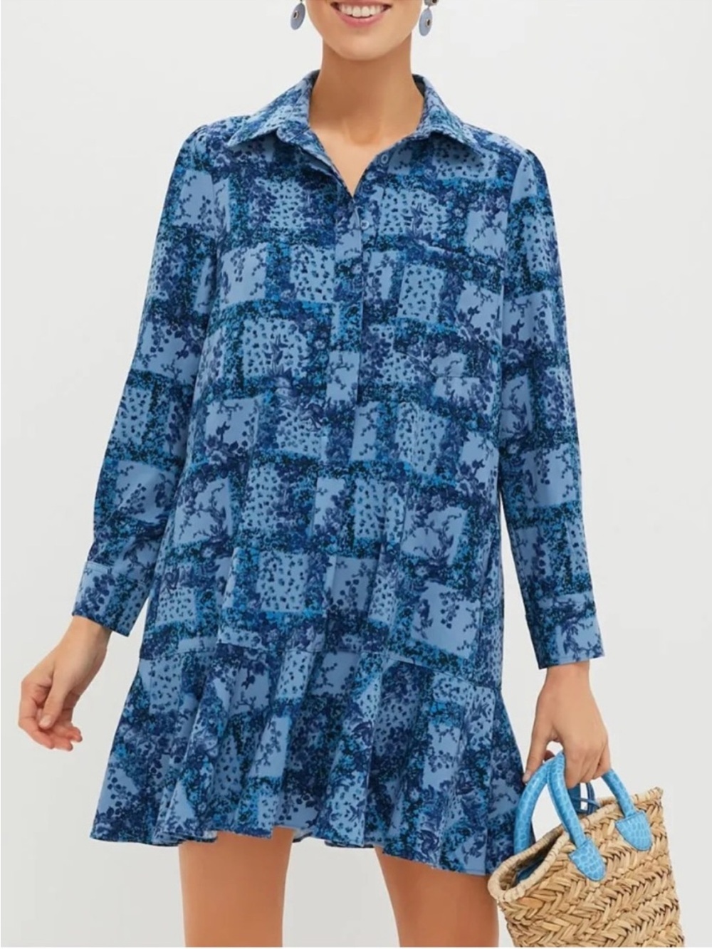 Tuckernuck Vine Trellis Crepe Callahan Shirt Dress